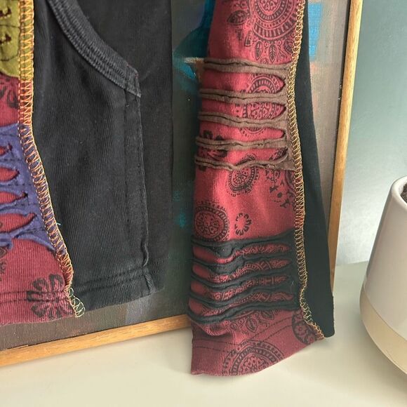 Ark Imports Bohemian Patchwork Bomber Jacket Small - Picture 15 of 16